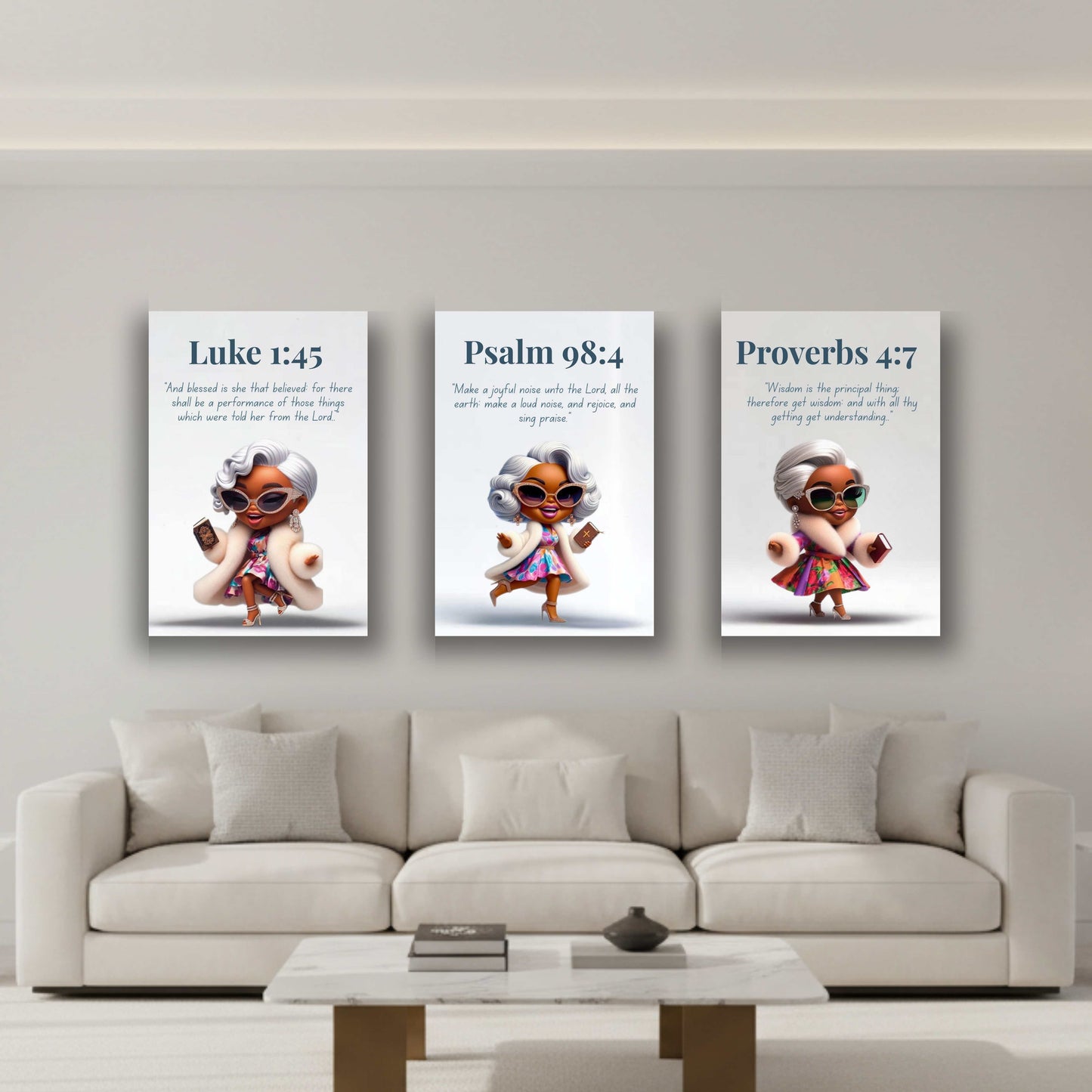 Unshakeable Faith Collection - Psalm 98:4 - Christian Wall Art, Gift for Women