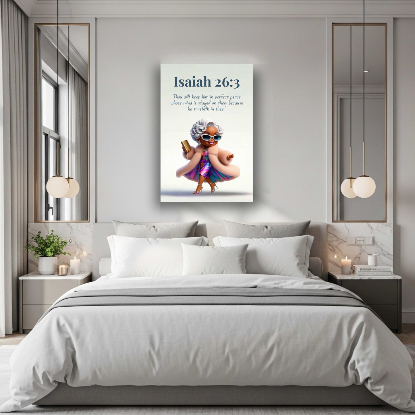 Unshakeable Faith Collection - Isaiah 26:3 - Christian Motivational Scripture Wall Art