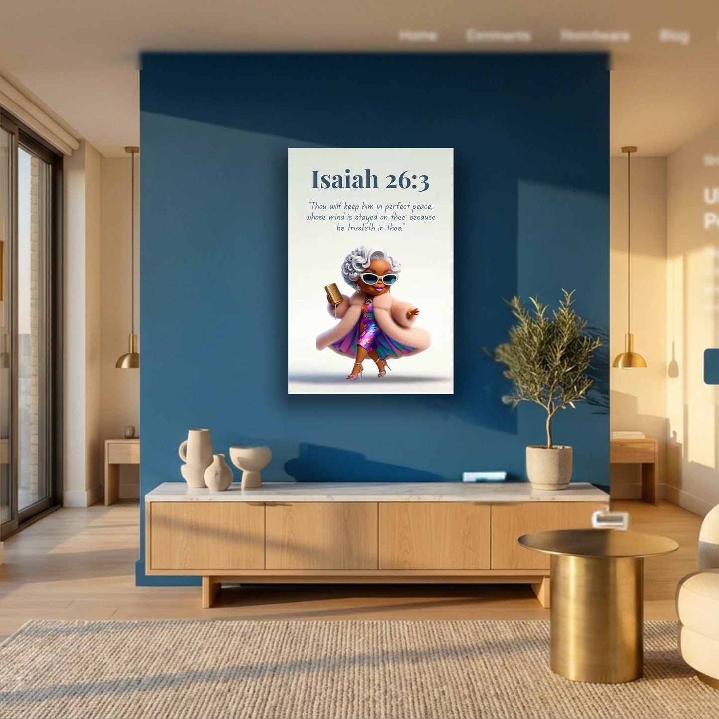 Unshakeable Faith Collection - Isaiah 26:3 - Christian Motivational Scripture Wall Art