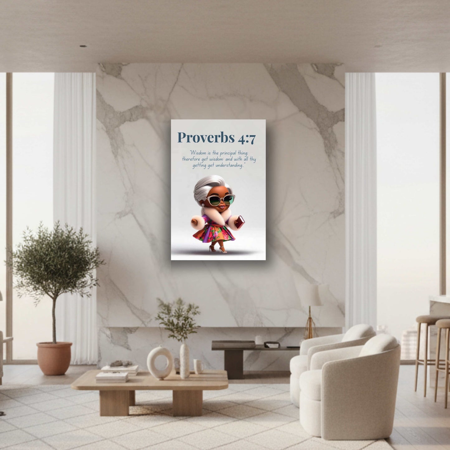 Unshakeable Faith Collection - Proverbs 4:7 - Christian Faith Home Décor, Gift for Women