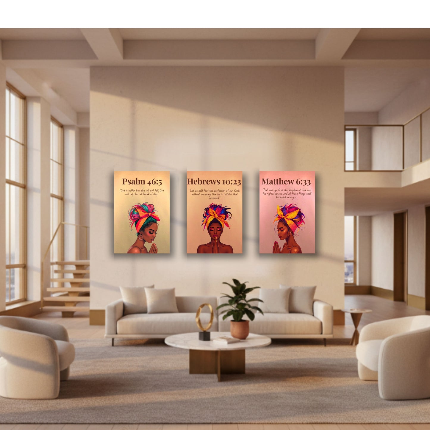 Anchored In God Collection – Hebrews 10:23 - Bible Verse Canvas, Motivational Scripture Art