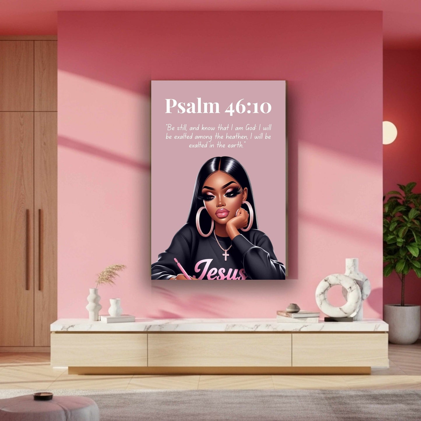Peaceful Strength Collection – Psalm 46:10 - Bible Verse Wall Art, Faith Gift