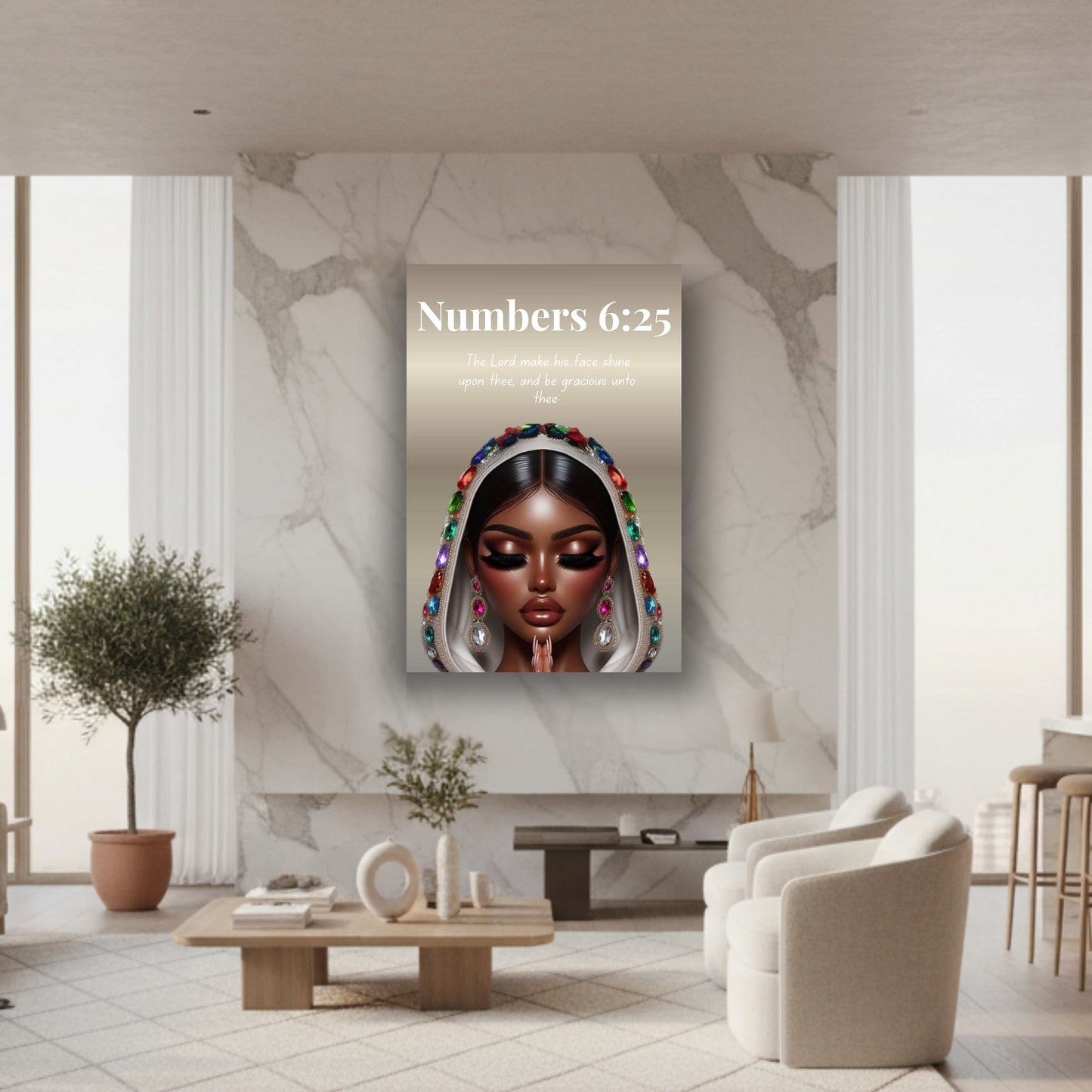 Virtuous Woman Collection - Numbers 6:25 - Christian Wall Art, Faith Home Décor