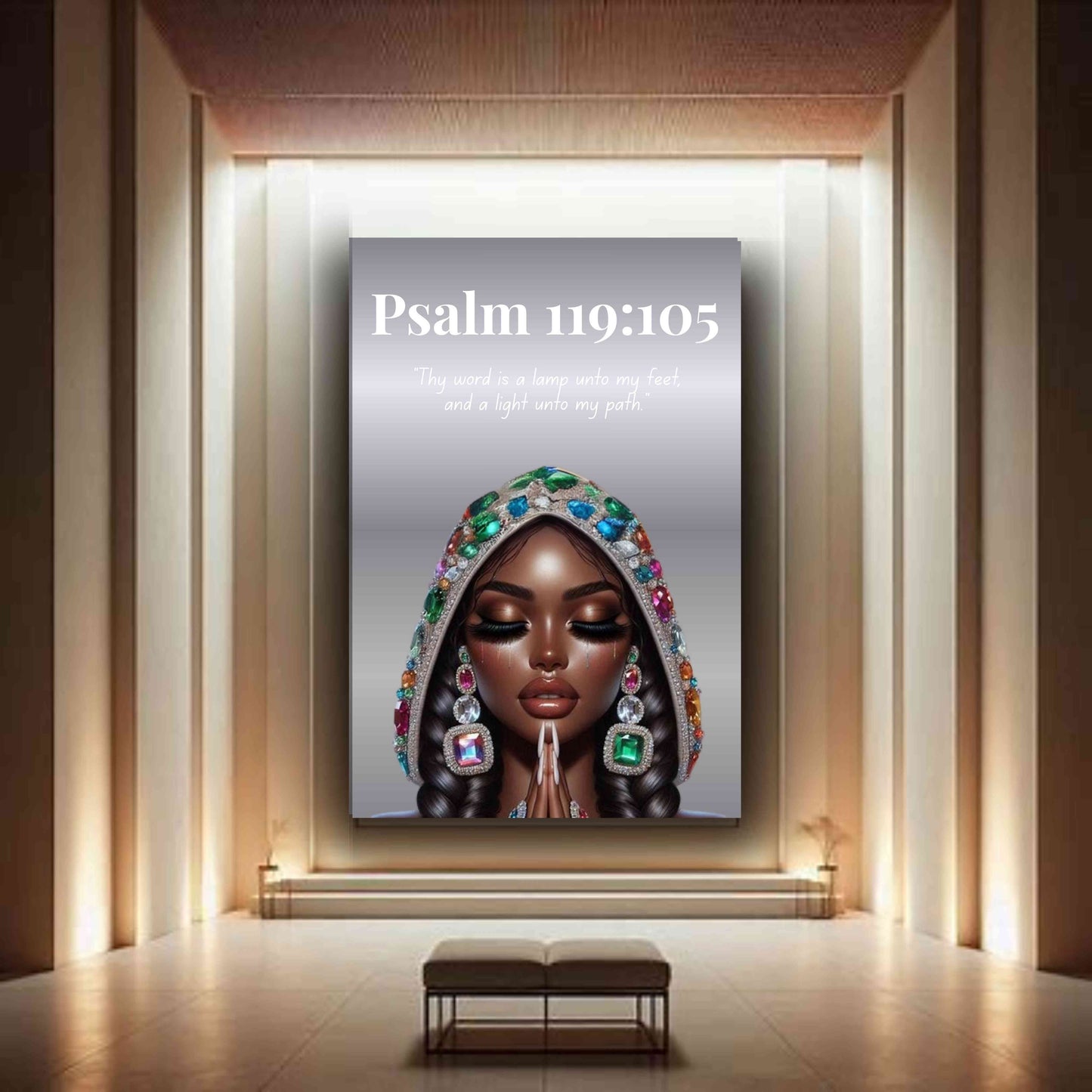 Virtuous Woman Collection - Psalm 119:105 - Scripture Canvas, Bible Verse Decor