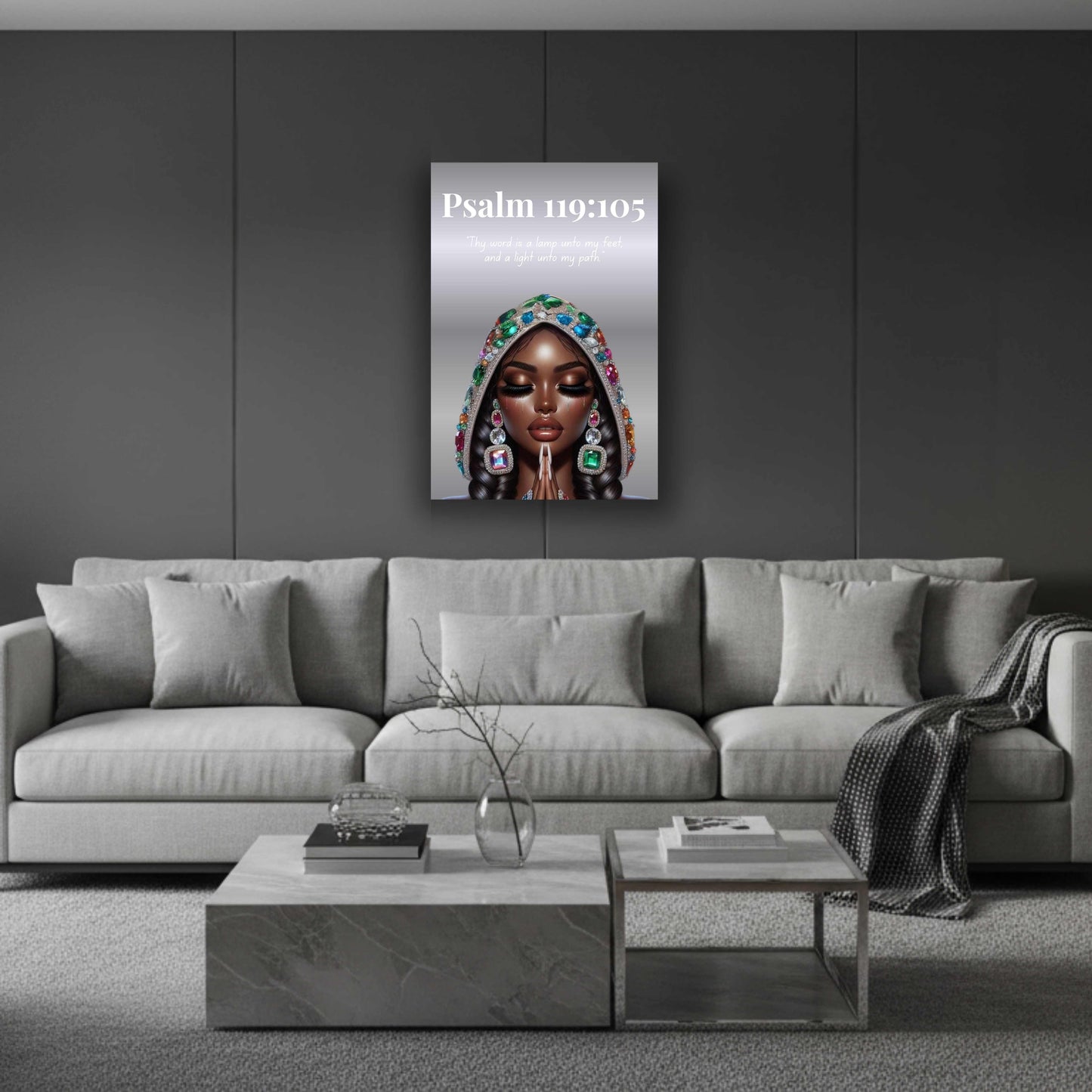Virtuous Woman Collection - Psalm 119:105 - Scripture Canvas, Bible Verse Decor