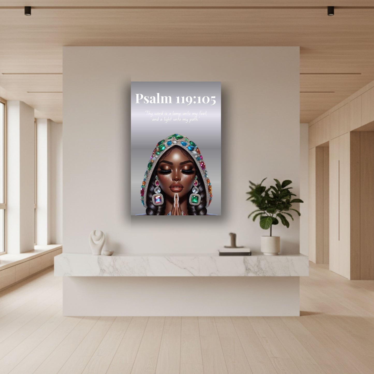 Virtuous Woman Collection - Psalm 119:105 - Scripture Canvas, Bible Verse Decor
