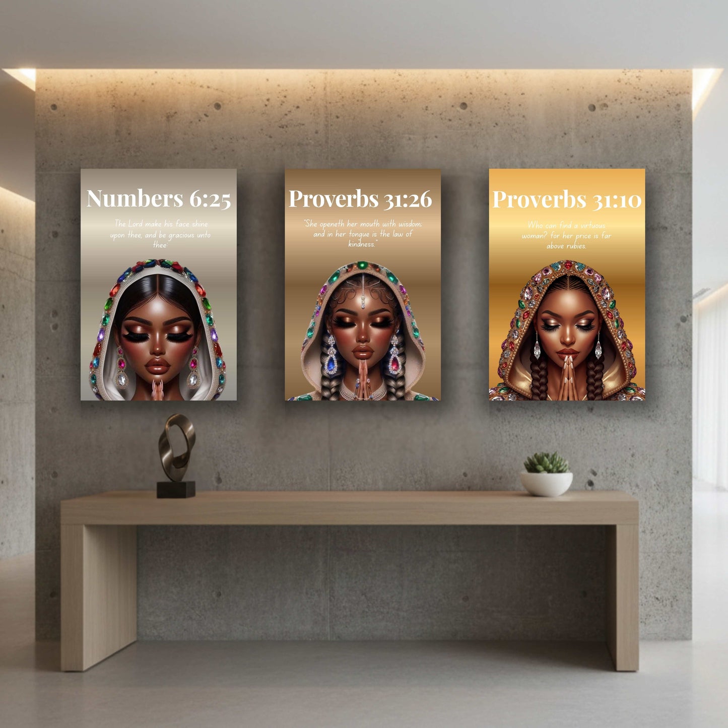 Virtuous Woman Collection - Numbers 6:25 - Christian Wall Art, Faith Home Décor
