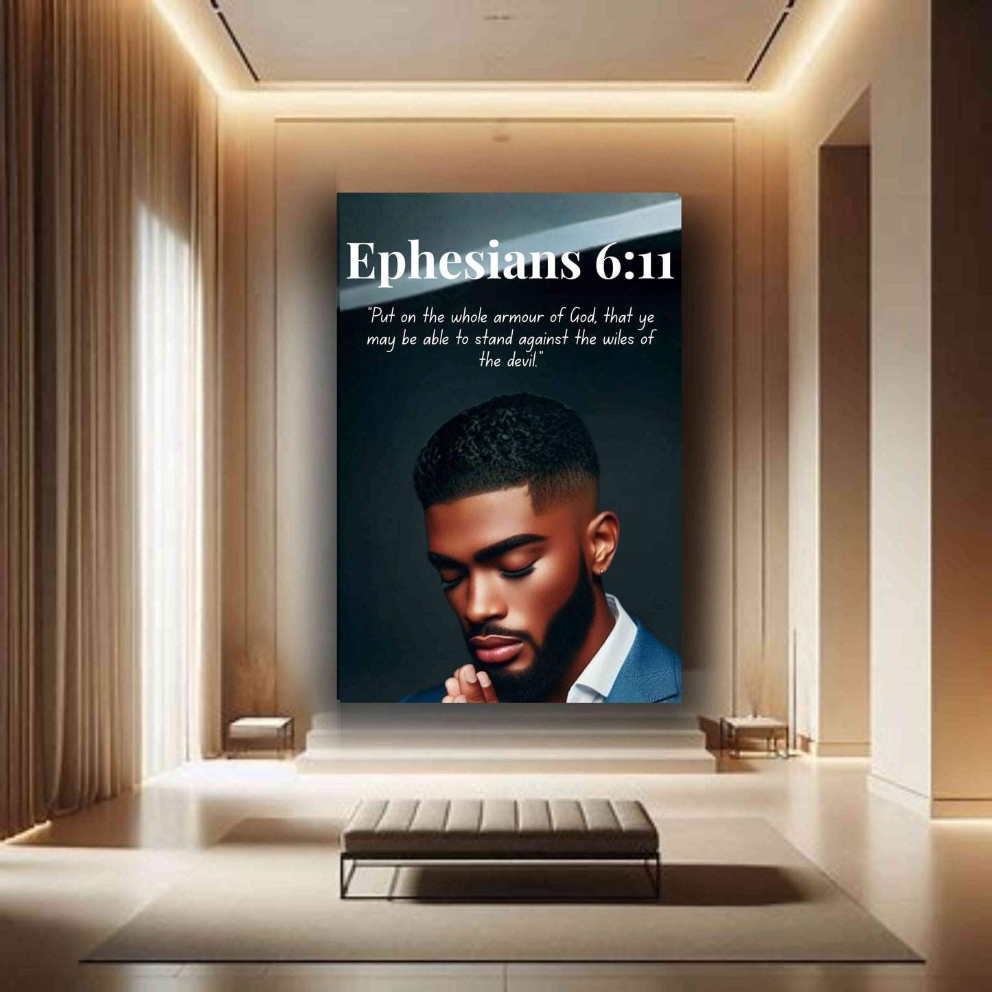 Men of Faith Collection – Ephesians 6:11 - Christian Wall Art, Gift for Men