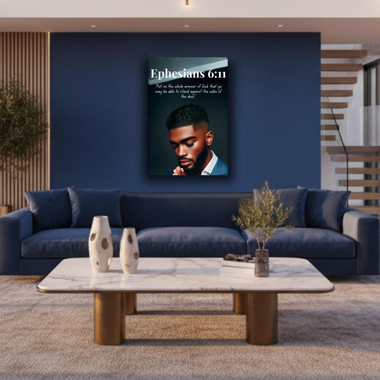 Men of Faith Collection – Ephesians 6:11 - Christian Wall Art, Gift for Men