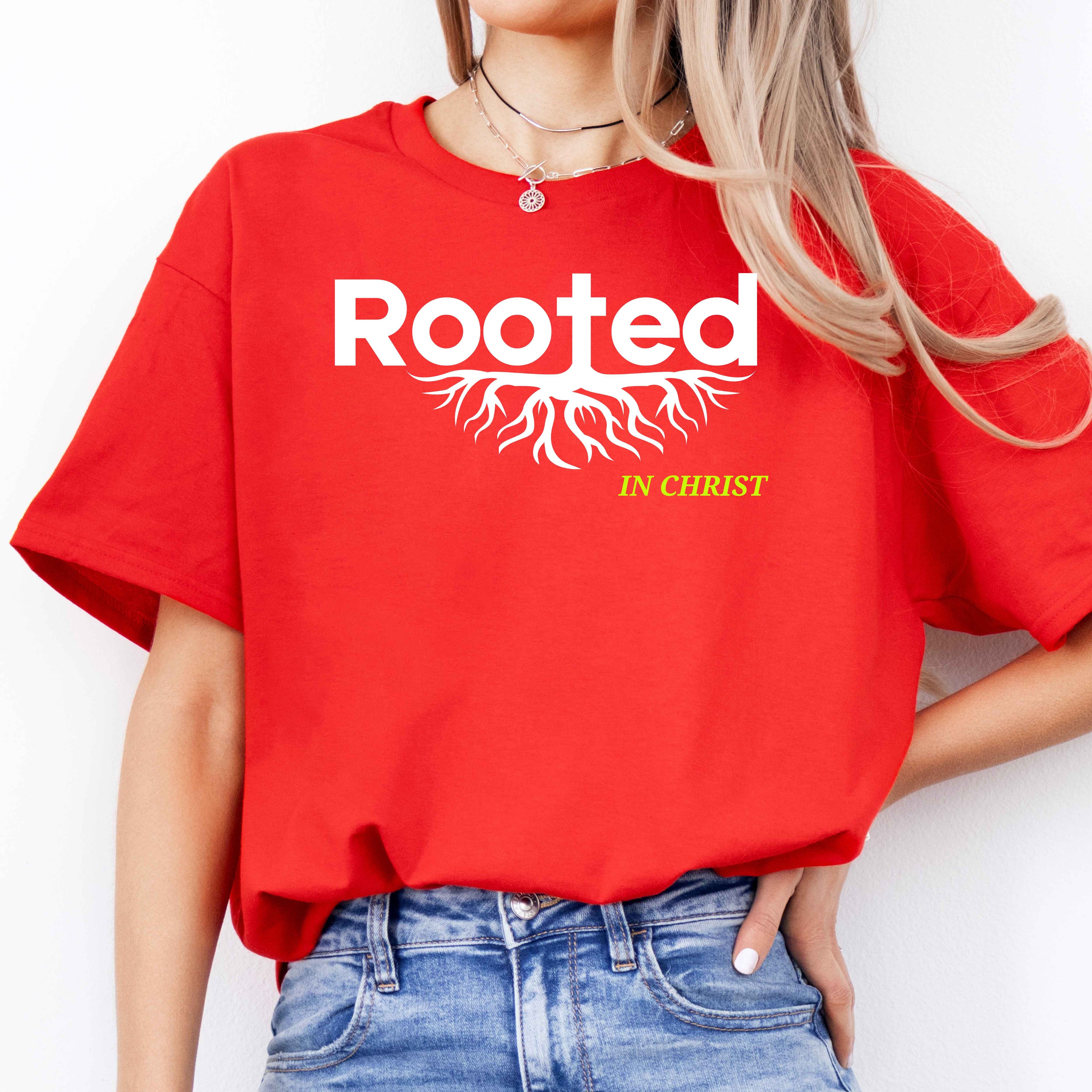 Rooted In Christ Faith Bright T-Shirt