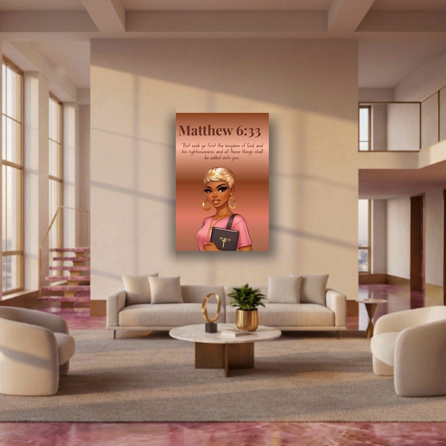 Faith First Collection - Matthew 6:33 - Christian Wall Art, Faith Home Décor, Gift for Women