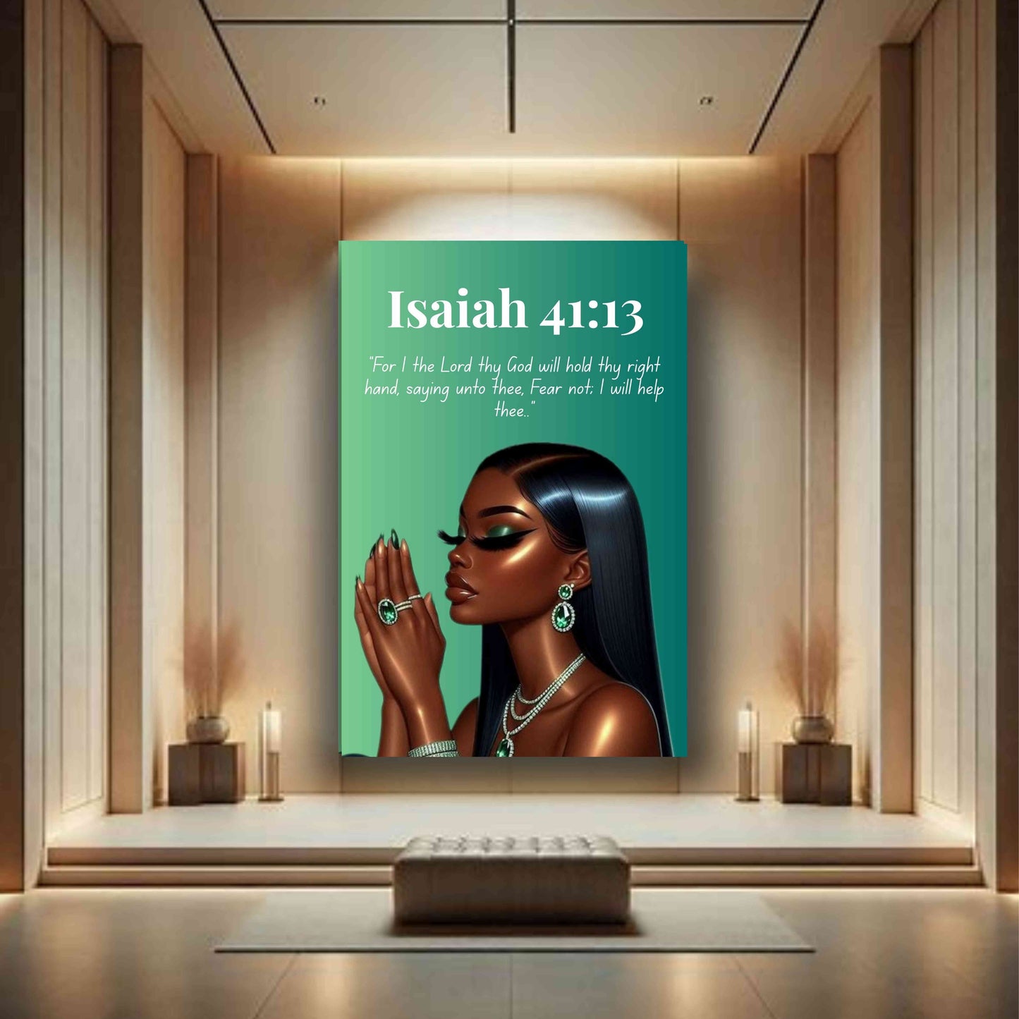 Prayer Warriors Collection – Isaiah 41:13 - Bible Verse Wall Art, Christian Home Décor