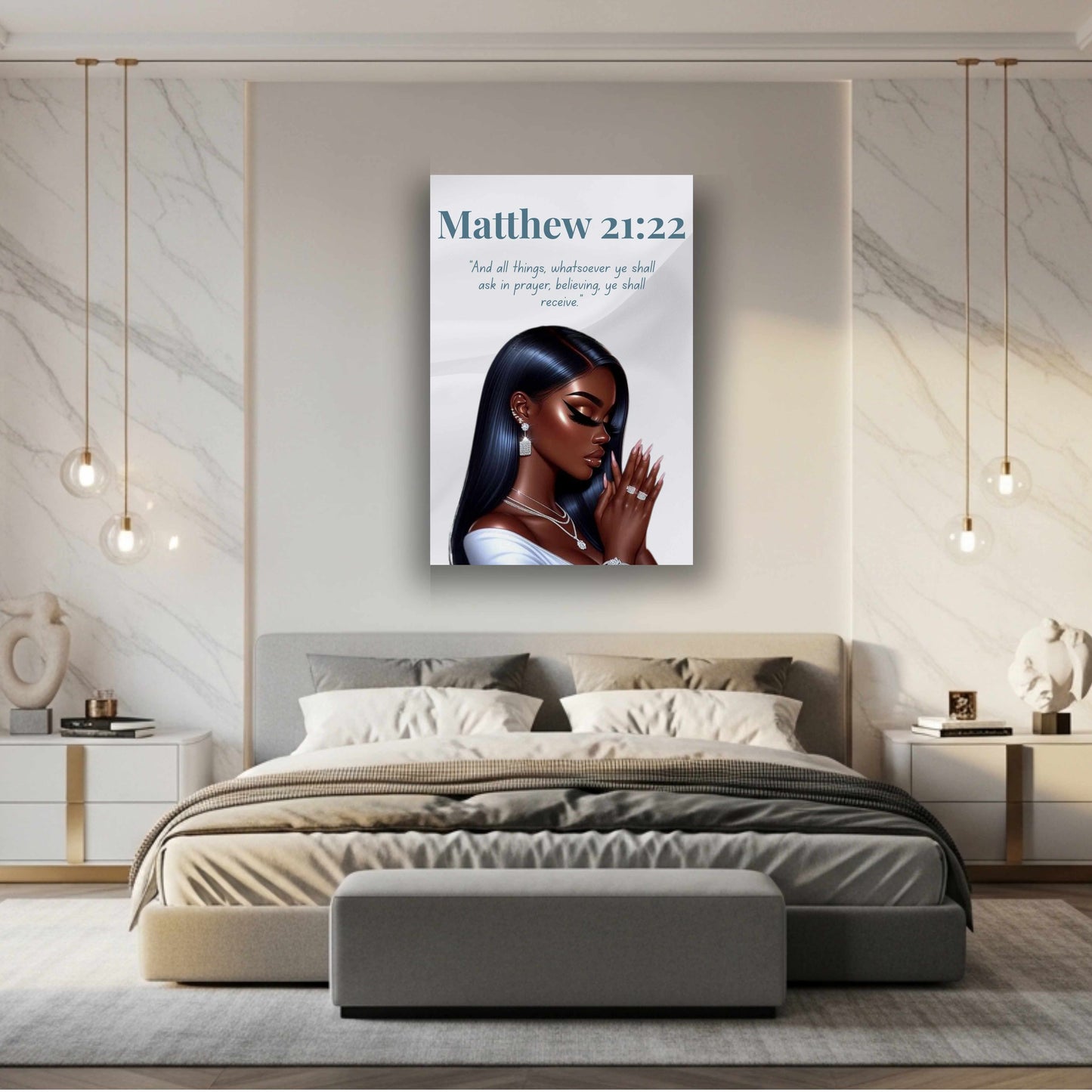 Prayer Warriors Collection – Matthew 21:22 - Christian Wall Art, Motivational Scripture