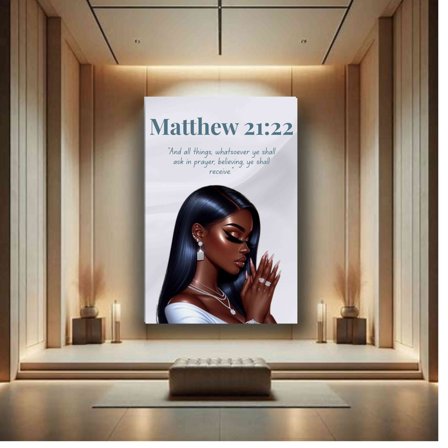 Prayer Warriors Collection – Matthew 21:22 - Christian Wall Art, Motivational Scripture