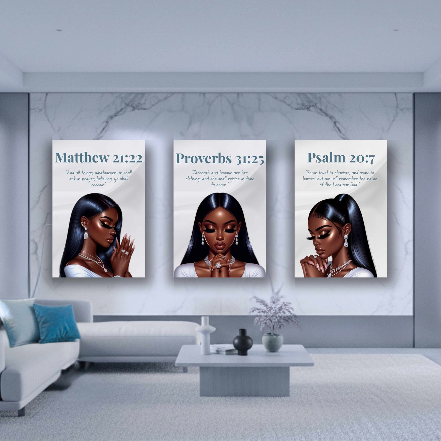 Prayer Warriors Collection – Matthew 21:22 - Christian Wall Art, Motivational Scripture