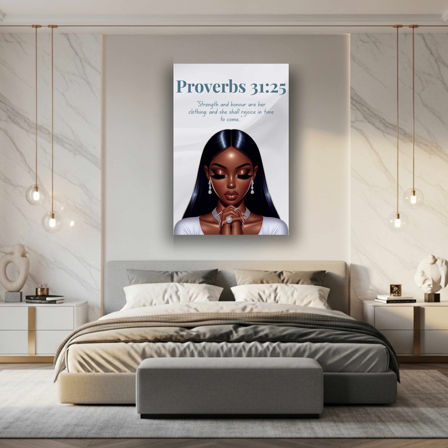 Prayer Warriors Collection – Proverbs 31:25 - Christian Wall Art, Faith Home Décor