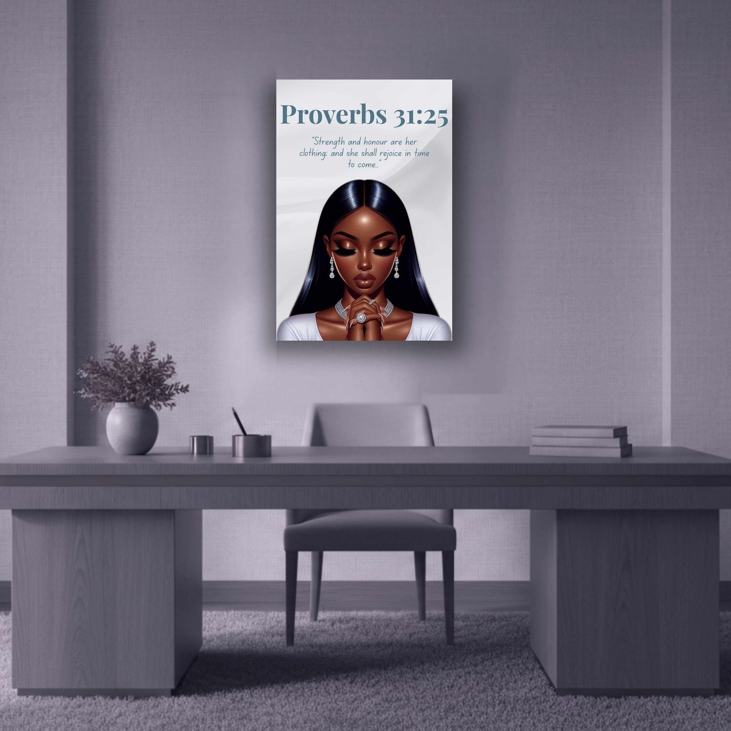 Prayer Warriors Collection – Proverbs 31:25 - Christian Wall Art, Faith Home Décor