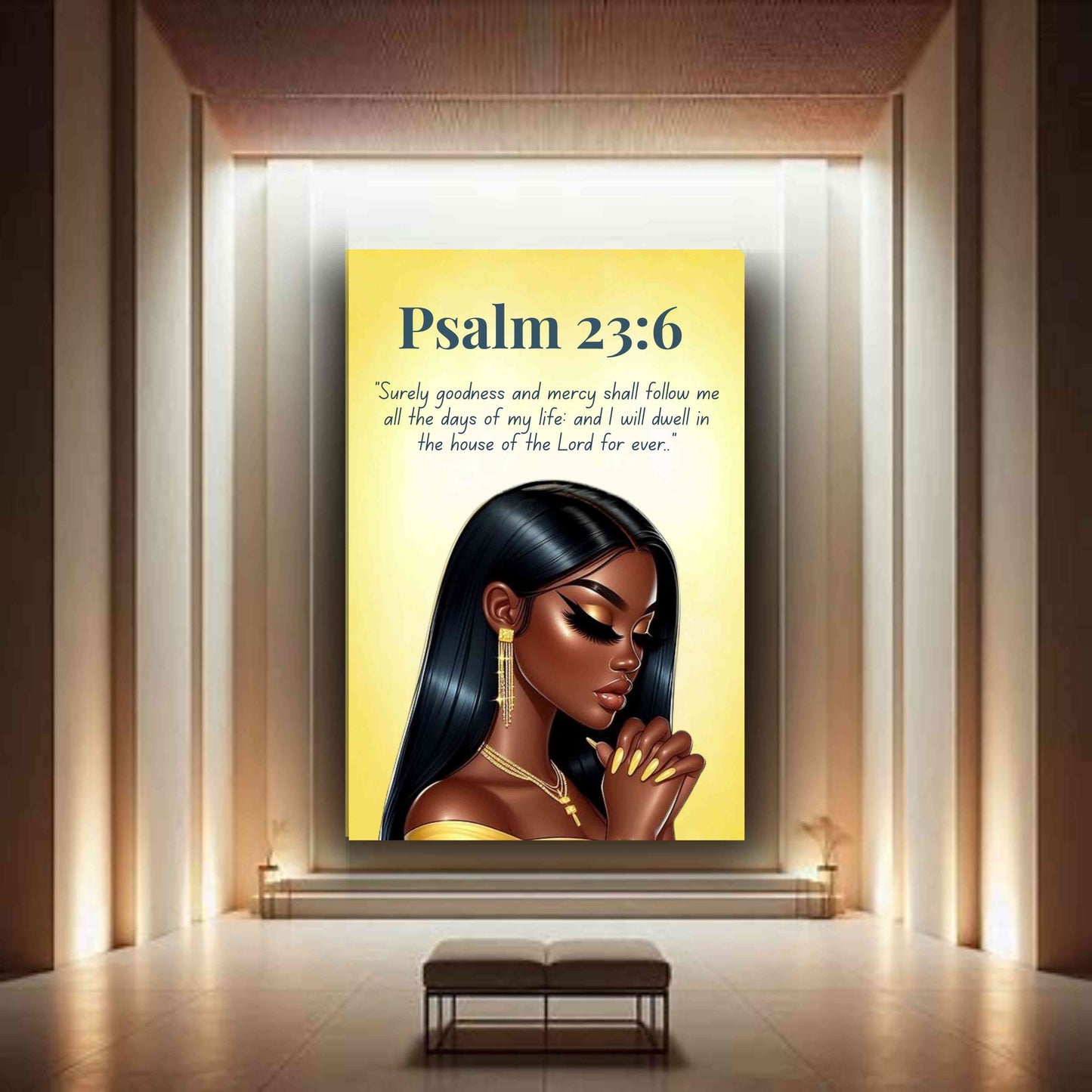 Prayer Warriors Collection – Psalm 23:6 - Bible Verse Wall Art, Christian Faith Gift