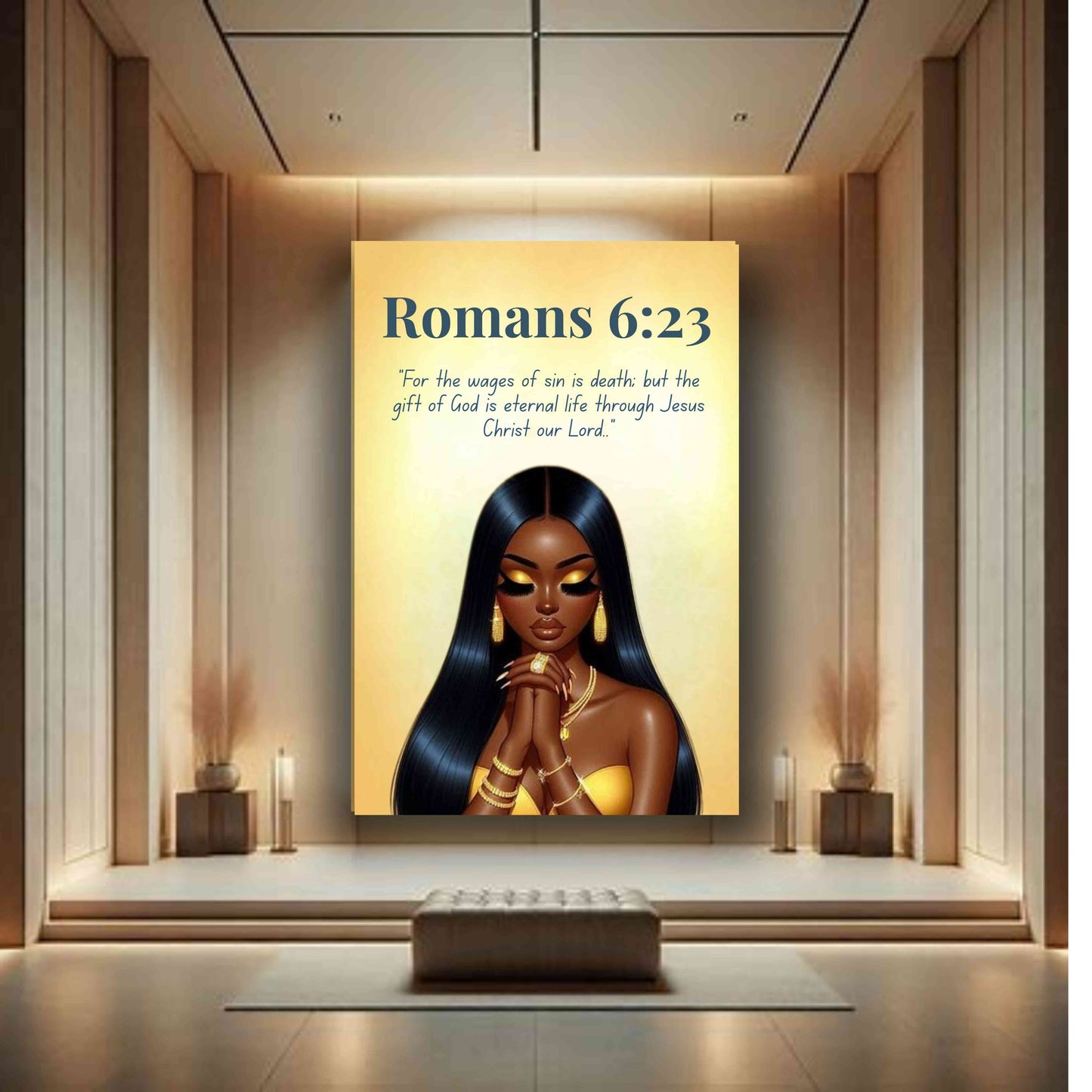 Prayer Warriors Collection – Romans 6:23 - Christian Wall Art, Inspirational Gift